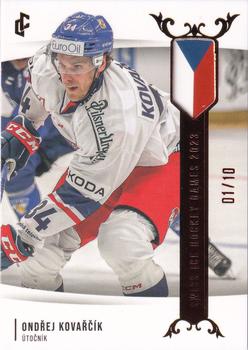 2024 Legendary Cards Expectations Road to Prague - Swiss Ice Hockey Games 2023 Red #EHS-19 Ondrej Kovarcik Front