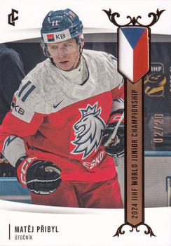 2024 Legendary Cards Expectations Road to Prague - IIHF World Junior Championship 2024 Gold #U20-08 Matej Pribyl Front