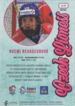 2024 Legendary Cards Expectations Road to Prague - Czech Lioness #LI-11 Noemi Neubauerova Back