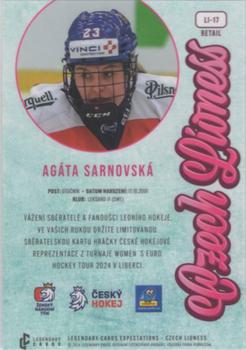 2024 Legendary Cards Expectations Road to Prague - Czech Lioness #LI-17 Agata Sarnovska Back