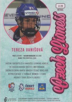 2024 Legendary Cards Expectations Road to Prague - Czech Lioness #LI-23 Tereza Vanisova Back