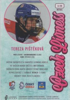 2024 Legendary Cards Expectations Road to Prague - Czech Lioness #LI-25 Tereza Pistekova Back