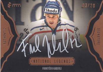2024 Legendary Cards Expectations Road to Prague - National Legends Authentic Signature Gold #NL-03 Frantisek Kaberle Front