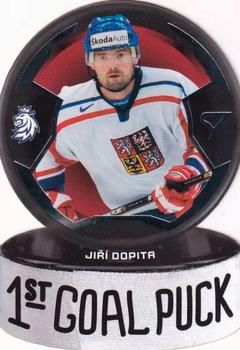2024 SportZoo Hokejové Česko - 1st Goal Puck #GP-09 Jiri Dopita Front
