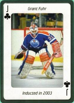 2006 Hockey Hall of Fame Playing Cards #J♣ Grant Fuhr Front