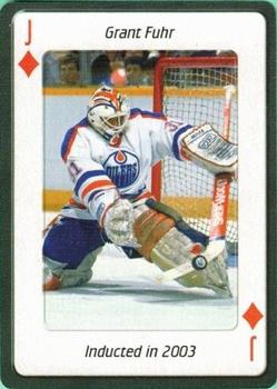 2006 Hockey Hall of Fame Playing Cards #J♦ Grant Fuhr Front