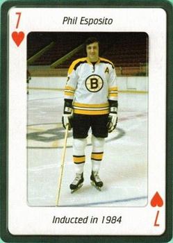 2006 Hockey Hall of Fame Playing Cards #7♥ Phil Esposito Front