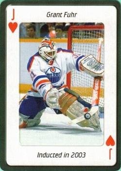 2006 Hockey Hall of Fame Playing Cards #J♥ Grant Fuhr Front