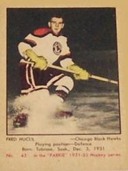 1951-52 Parkhurst #45 Fred Hucul Front