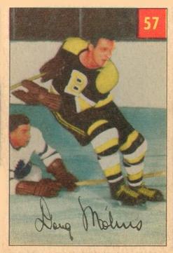 1954-55 Parkhurst #57 Doug Mohns Front