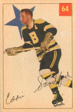 1954-55 Parkhurst #64 Ed Sandford Front