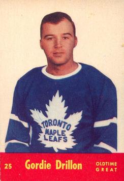 1955-56 Parkhurst #25 Gordie Drillon Front