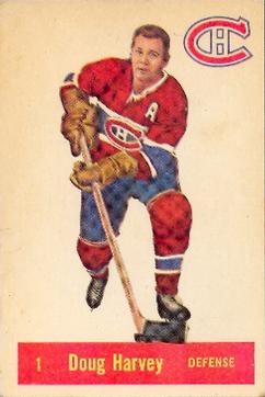 1957-58 Parkhurst #1 Doug Harvey Front