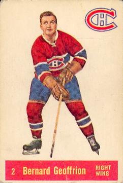 1957-58 Parkhurst #2 Bernard Geoffrion Front