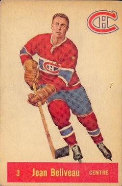 1957-58 Parkhurst #3 Jean Beliveau Front