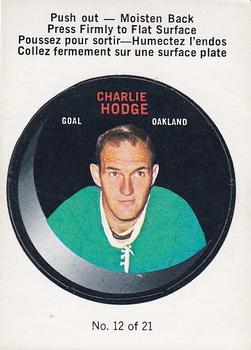 1968-69 O-Pee-Chee - Puck Stickers #12 Charlie Hodge  Front