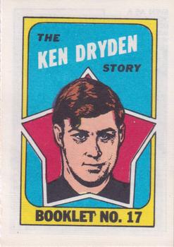 1971-72 Topps - Booklets #17 Ken Dryden Front