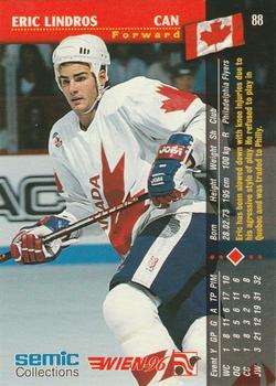 1996 Semic Collections Wien-96 #88 Eric Lindros Back