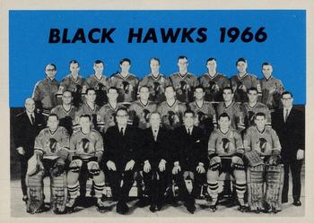 1965-66 Topps #124 Chicago Blackhawks Team Front