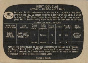 1966-67 Topps #82 Kent Douglas Back