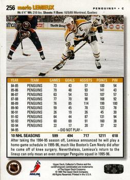 1995-96 Collector's Choice - Player's Club #256 Mario Lemieux Back