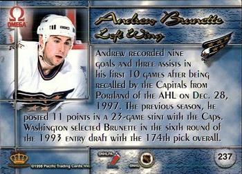 1997-98 Pacific Omega - Emerald Green #237 Andrew Brunette Back