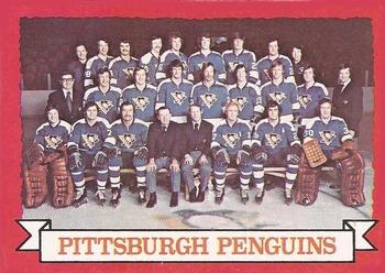 1973-74 O-Pee-Chee #104 Penguins Team Front