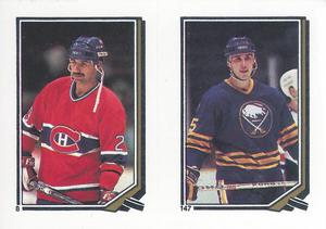 1987-88 O-Pee-Chee Stickers #8 / 147 Gaston Gingras / Dave Andreychuk Front