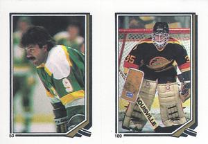 1987-88 O-Pee-Chee Stickers #50 / 189 Dennis Maruk / Richard Brodeur Front