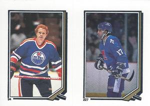 1987-88 O-Pee-Chee Stickers #94 / 227 Randy Gregg / Basil McRae Front