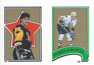 1987-88 O-Pee-Chee Stickers #120 / 132 Mario Lemieux / Allen Pedersen Front