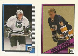 1988-89 O-Pee-Chee Stickers #129 / 265 Tony Hrkac / Ulf Samuelsson Front