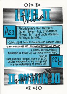 1988-89 O-Pee-Chee Stickers #31 1987-88 Action Back