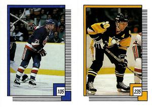 1988-89 O-Pee-Chee Stickers #105 / 235 Brent Sutter / Dave Hunter Front