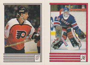 1989-90 O-Pee-Chee Stickers #107 / 246 Ron Sutter / John Vanbiesbrouck Front