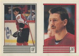 1989-90 O-Pee-Chee Stickers #108 / 247 Rick Tocchet / Bernie Federko Front