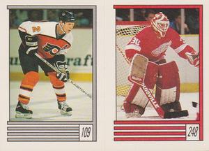 1989-90 O-Pee-Chee Stickers #109 / 248 Mark Howe / Greg Stefan Front