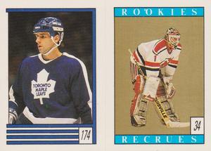 1989-90 O-Pee-Chee Stickers #34 / 174 Sean Burke / Mark Osborne Front