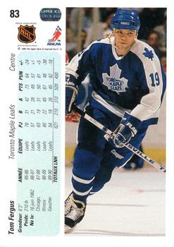 1990-91 Upper Deck French #83 Tom Fergus Back