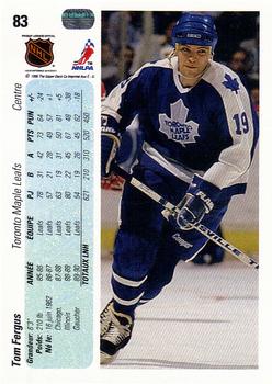 1990-91 Upper Deck French #83 Tom Fergus Back