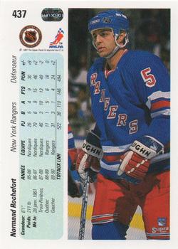 1990-91 Upper Deck French #437 Normand Rochefort Back