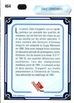 1990-91 Upper Deck French #464 Dale Craigwell Back