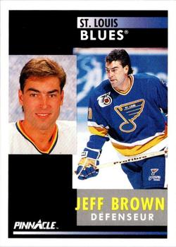 1991-92 Pinnacle French #72 Jeff Brown Front
