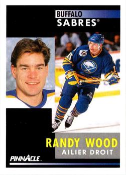 1991-92 Pinnacle French #104 Randy Wood Front