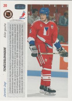 1991-92 Upper Deck French #20 Jaromir Jagr Back