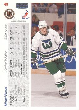 1991-92 Upper Deck French #48 Michel Picard Back