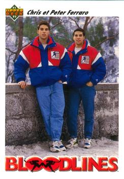 1991-92 Upper Deck French #648 Chris Ferraro / Peter Ferraro Front
