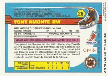 1992-93 O-Pee-Chee - 25th Anniversary #24 Tony Amonte Back