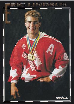 1992-93 Pinnacle Eric Lindros #8 World Junior Championships Front