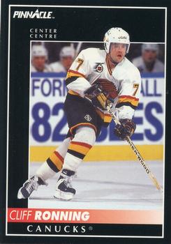 1992-93 Pinnacle Canadian #12 Cliff Ronning Front